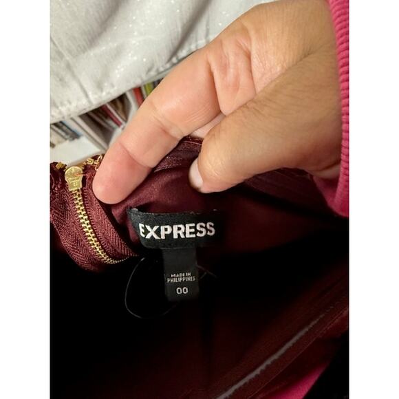 RED EXPRESS STRAPLESS VELVET PANT SUIT SIZE 00 - Picture 4 of 5